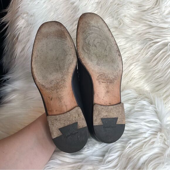 Salvatore Ferragamo Mens Horsebit Loafers‎ Size 7.5 EE Black Leather main image 7
